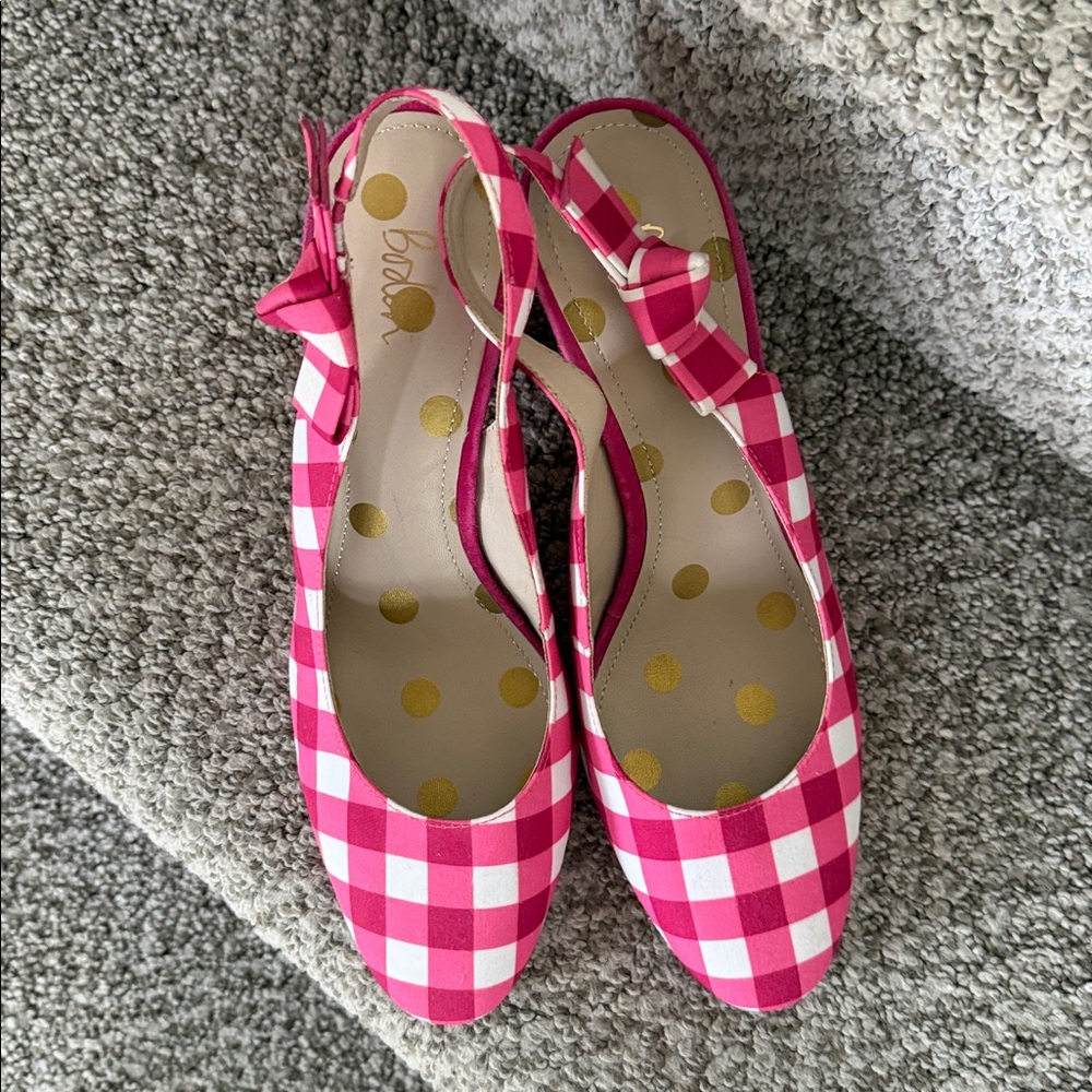 Pink Gingham Slingback Pumps - Women - Picture 5 of 7
